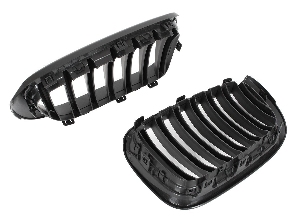 BMW X3 F25 X4 F26 14-17 grilles between headlights (kidneys) left + right set BLACK MAT