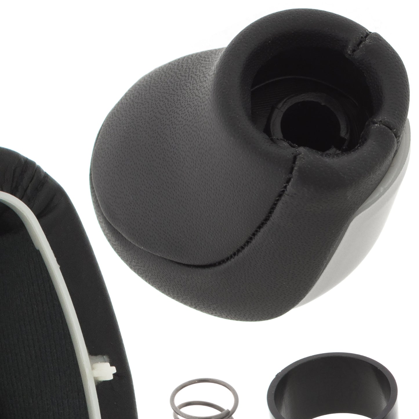 Mercedes Vito / V-Class W447 2014- gear knob BLACK + SILVER + BLACK gaiter with frame WHITE 6-SPEED DIAGRAM