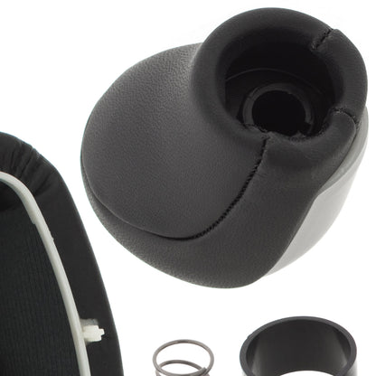 Mercedes Vito / V-Class W447 2014- gear knob BLACK + SILVER + BLACK gaiter with frame WHITE 6-SPEED DIAGRAM