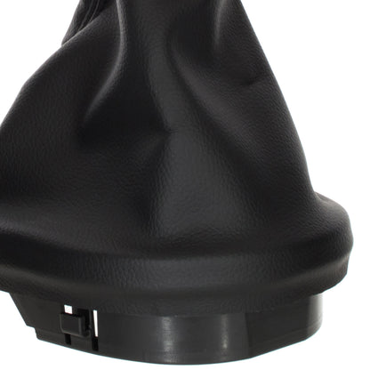 Seat Leon II 05-13 BLACK ECO-LEATHER gear knob + gaiter with frame 5-SPEED