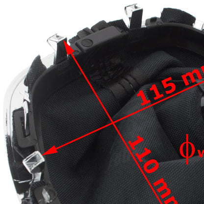 Renault Trafic III 14-19 Gear Knob BLACK / CHROME + BLACK GAITER WITH CHROME FRAME 6-SPEED