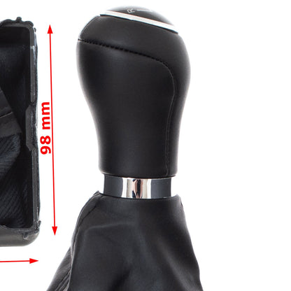Audi A4 B8 07-15 Gear knob BLACK 6 SPEEDS + BLACK GAITER