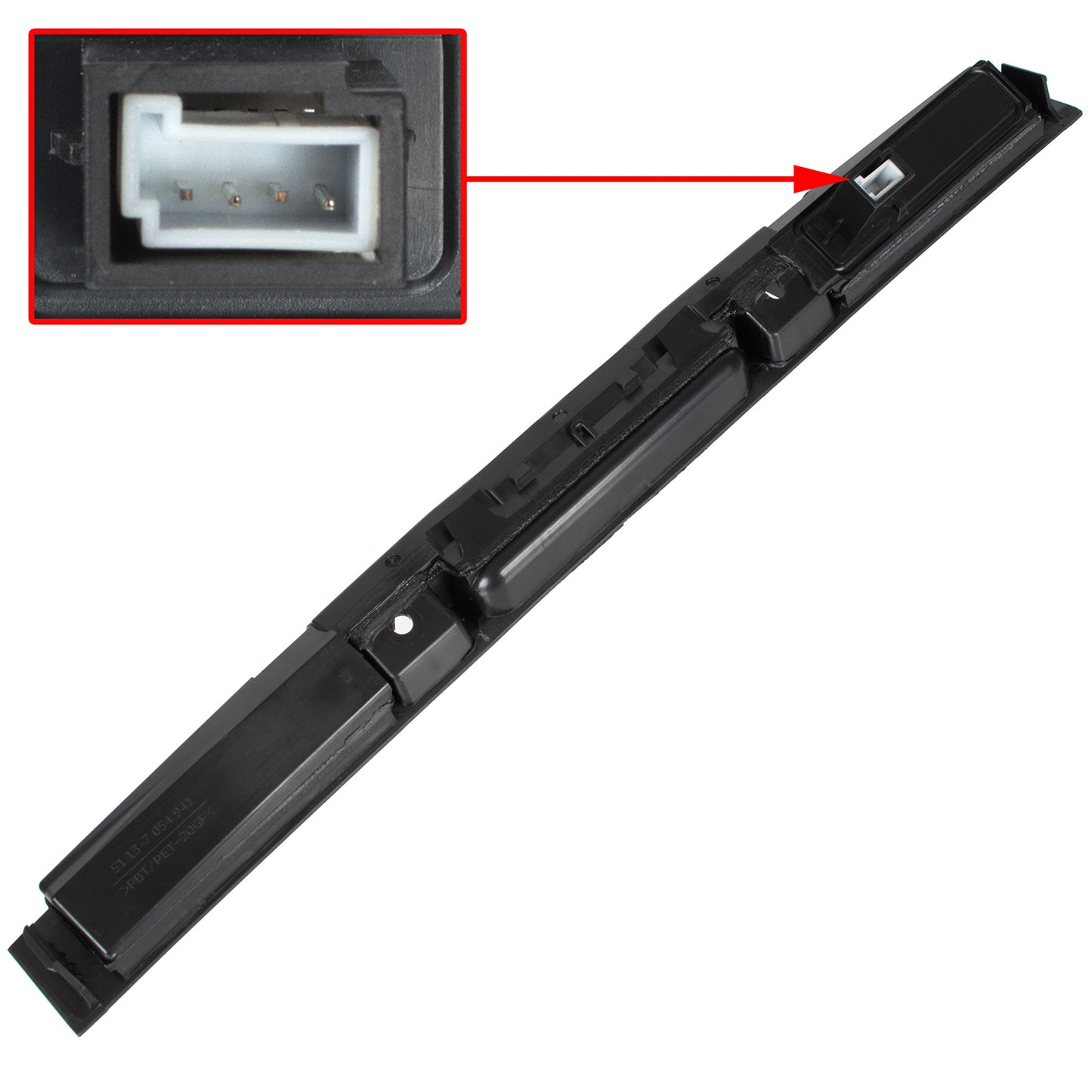 BMW X3 E83 03-10 License Plate Light Strip with Tailgate Release Microswitch