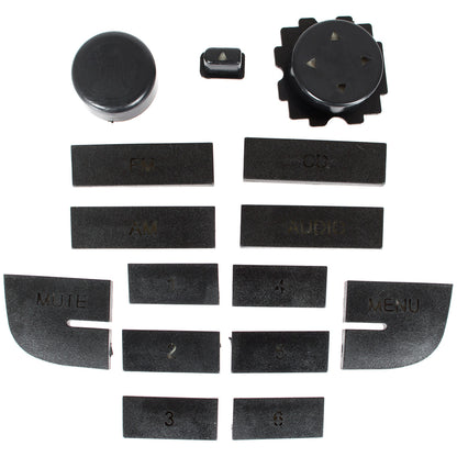 Fiat Fiorino 2007 - repair kit for buttons and knob for BLAUPUNKT CD/MP3 radio, 15 pcs. SET