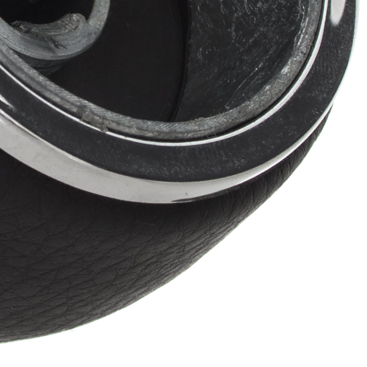 Alfa Romeo Mito 2008 - Gear knob BLACK ECO-LEATHER + CHROME 6 SPEEDS