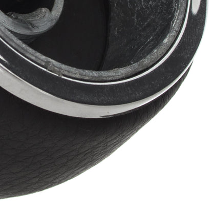 Alfa Romeo Mito 2008 - Gear knob BLACK ECO-LEATHER + CHROME 6 SPEEDS