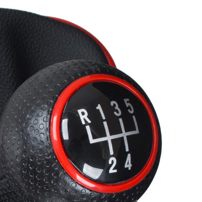 VW Golf IV 97-06 gear knob + GAITER WITH RED FRAME 5 GEARS 23 MM