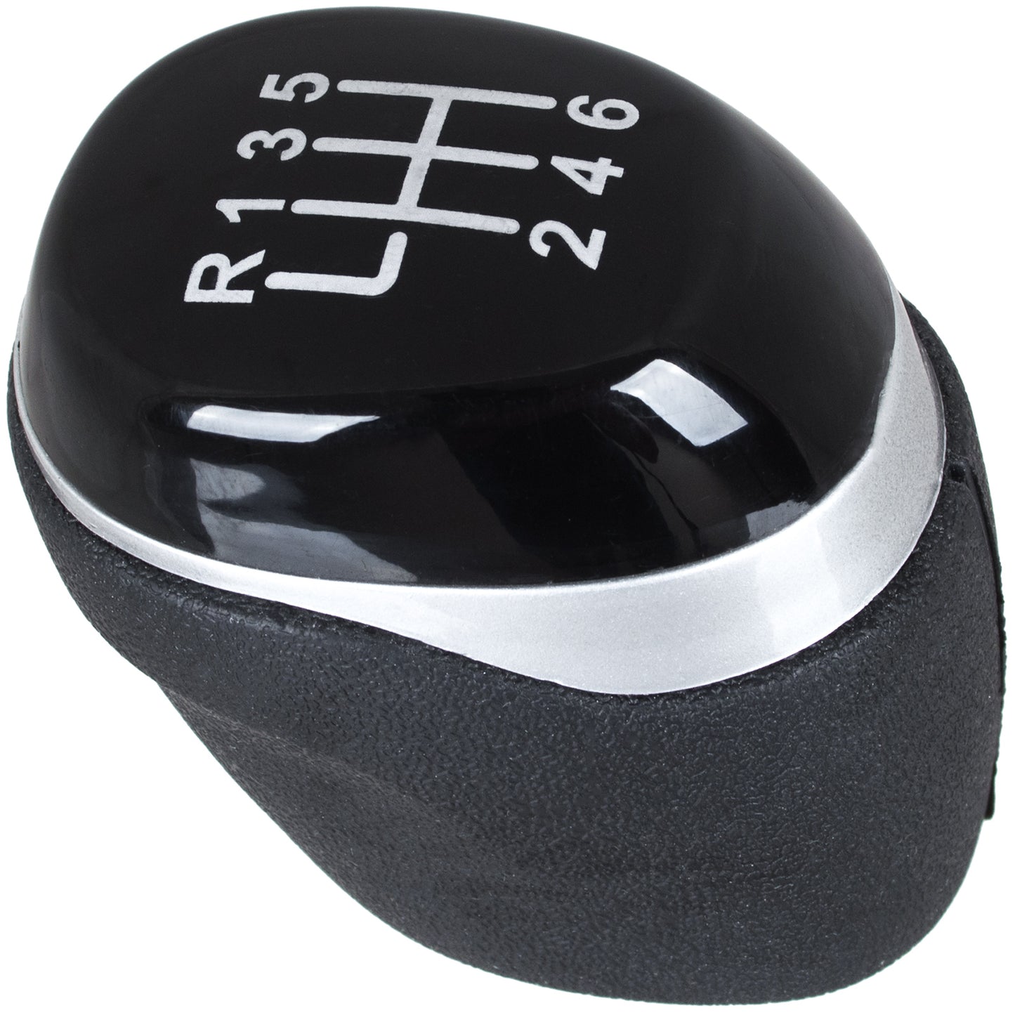 Renault Megane IV 2015 - gear knob BLACK + SILVER 6 SPEEDS