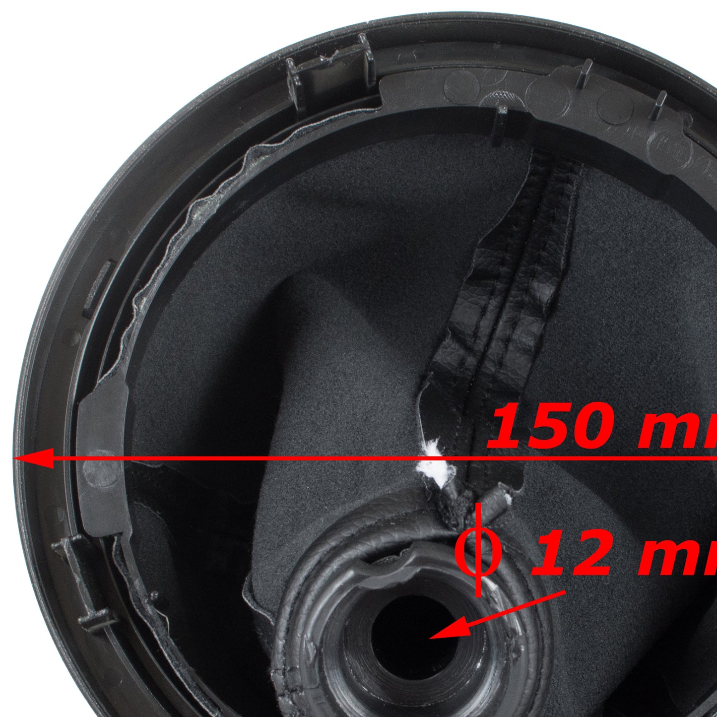 Ford Fiesta V 01-08 gear knob BLACK / SILVER + gaiter with silver frame 5 GEARS