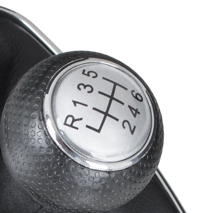 VW Golf IV 97-03 gear knob SILVER + gaiter with CHROME frame 6 SPEED 23MM HOLE