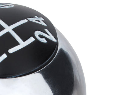 Fiat 500 2007- gear knob CHROME + BLACK 5-SPEED