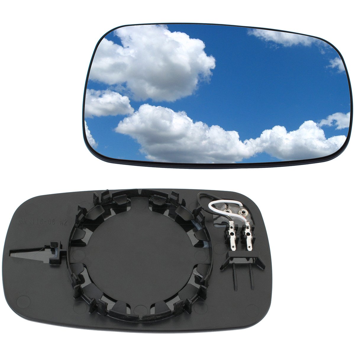 Renault Clio III 05-09 heated right mirror glass