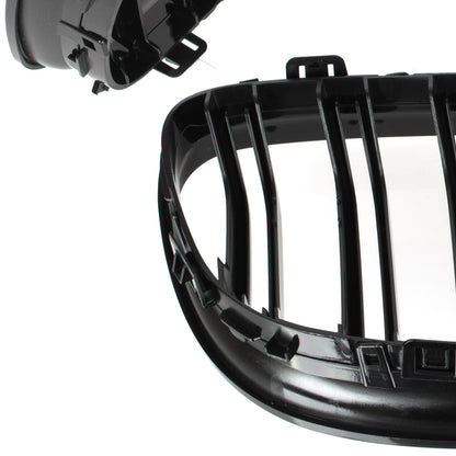 BMW 3 E90 / E91 09-13 SEDAN / ESTATE grilles (kidneys) left + right set BLACK GLOSSY DOUBLE BAR