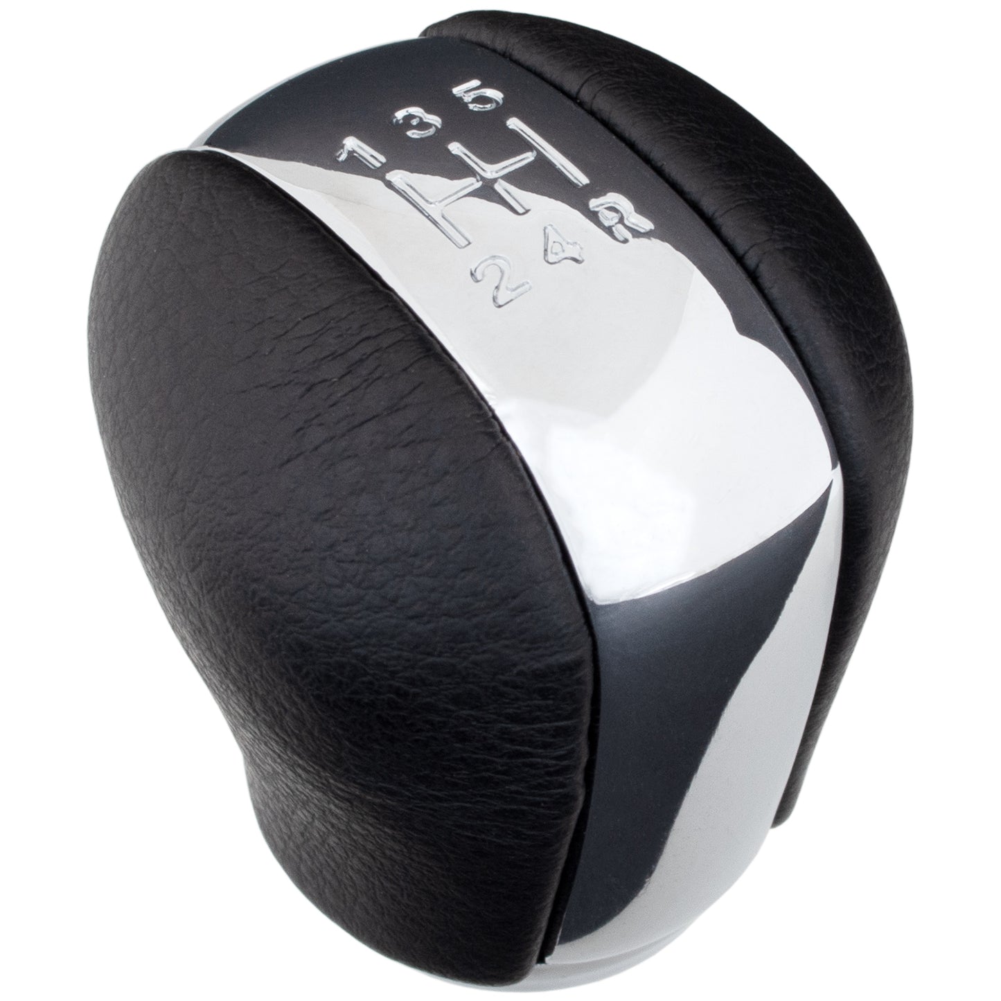 Nissan Almera II N16 00-06 Gear Shift Knob 5-SPEED BLACK ECO-LEATHER + CHROME