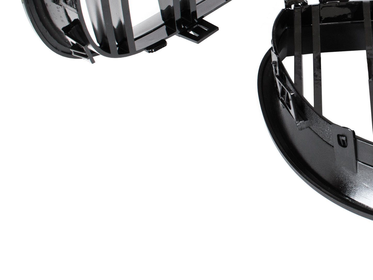 BMW 5 E60 / E61 03-10 grilles between headlights (kidneys) left + right set BLACK GLOSSY DOUBLE BAR