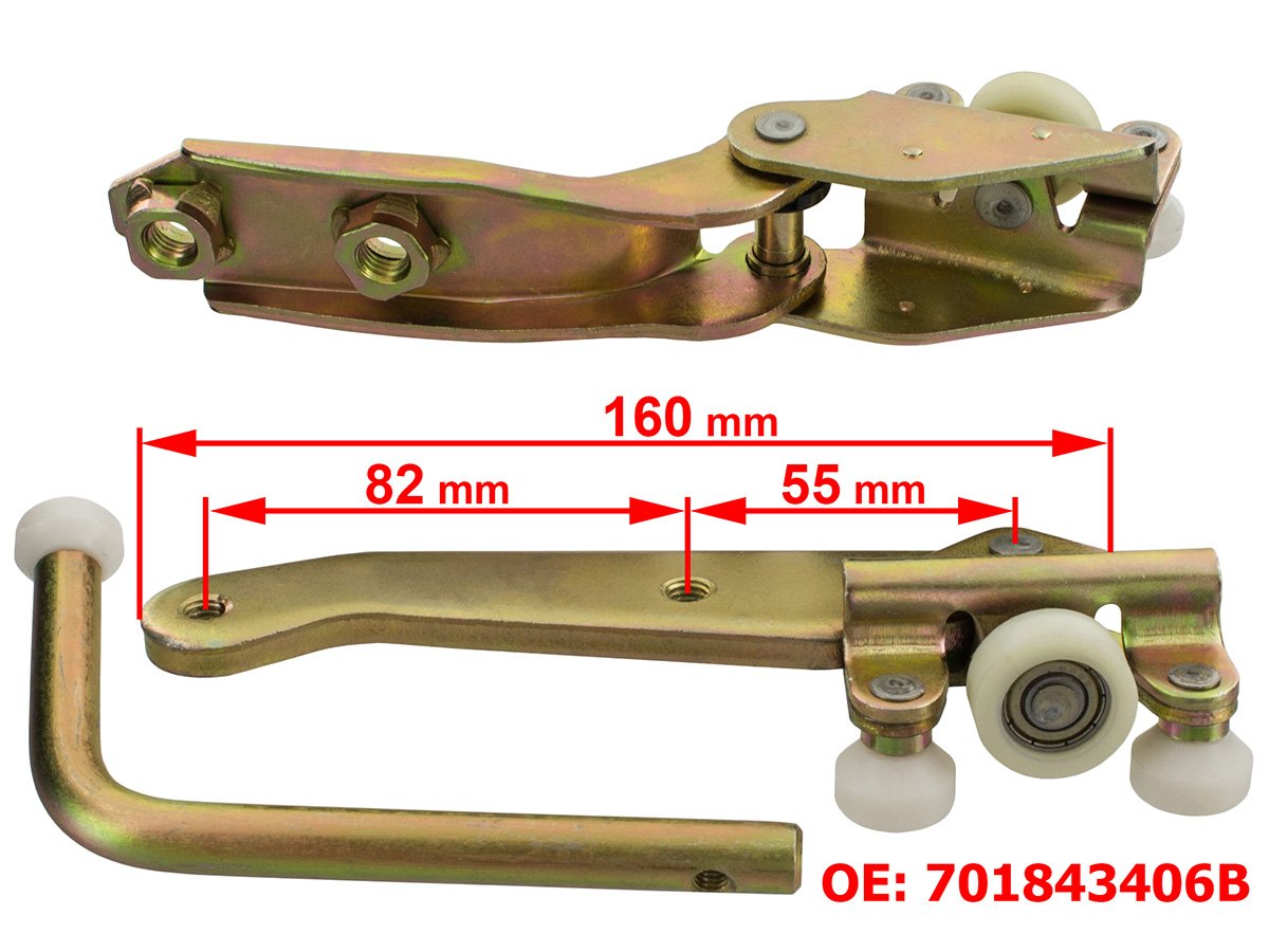 VW T4 90-04 sliding side door rollers RIGHT 3 pcs. set.