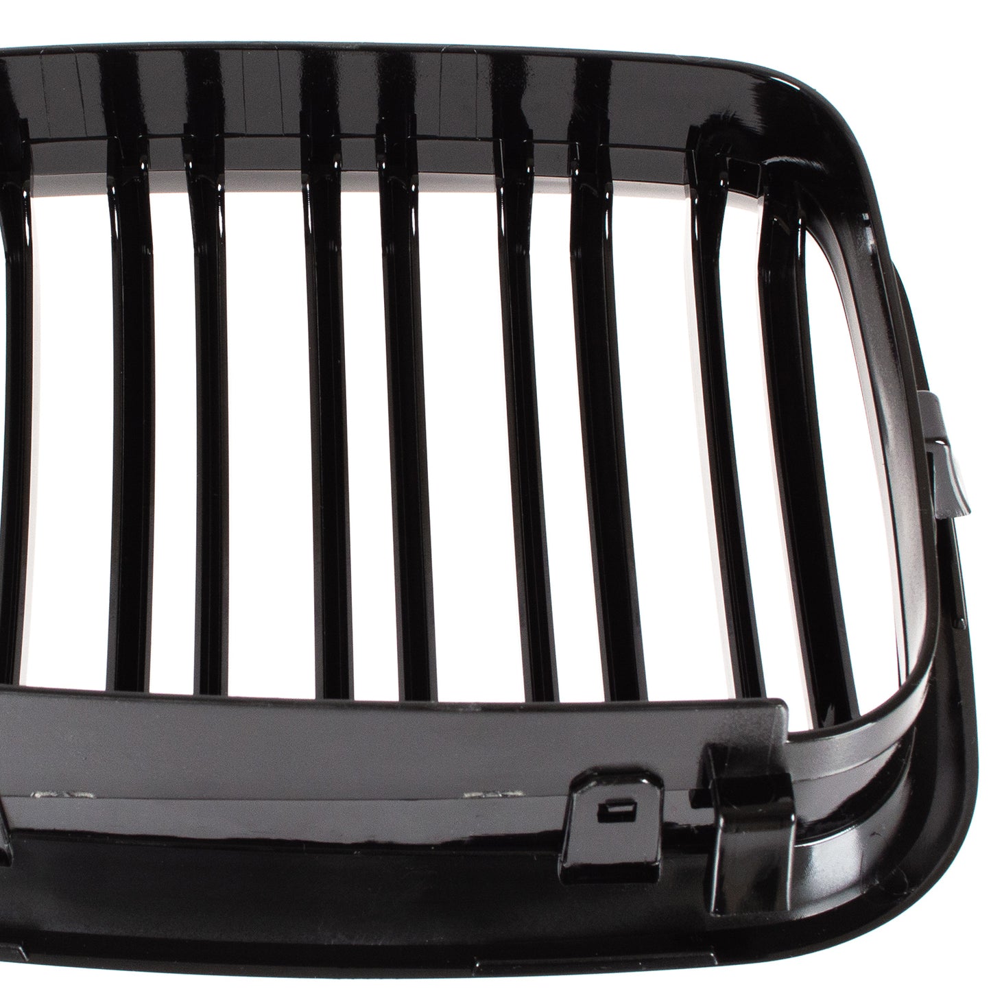 BMW 3 E46 98-01 SEDAN / WAGON dummy grilles (kidneys) left + right set BLACK GLOSSY DOUBLE BAR