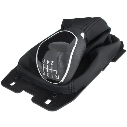 Ford EcoSport II 12-17 Black Gear Knob + Gear Gaiter with Frame 6-SPEED
