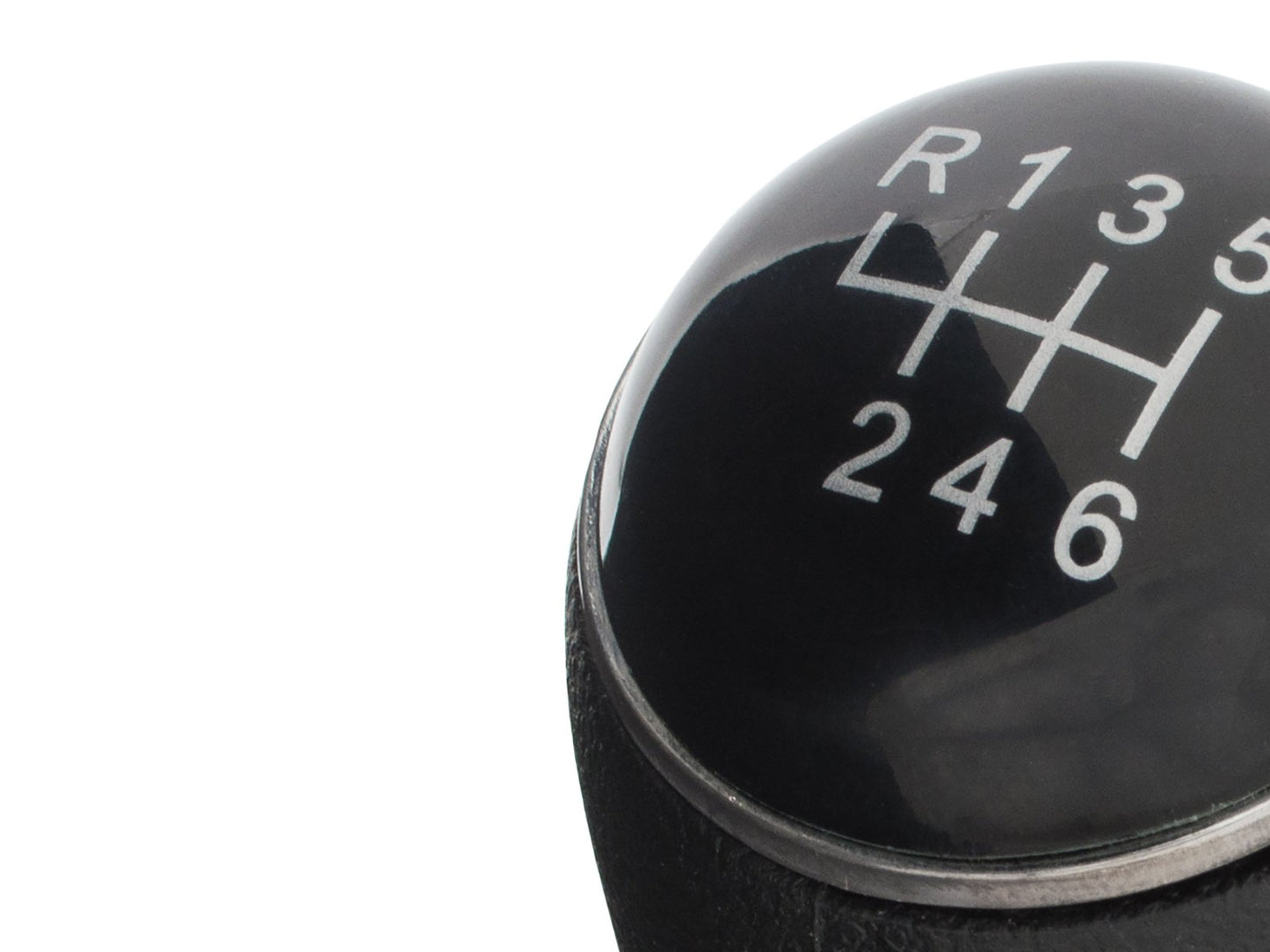 VW Passat B7 10-15 gear knob BLACK + gaiter with CHROME frame 6 SPEED