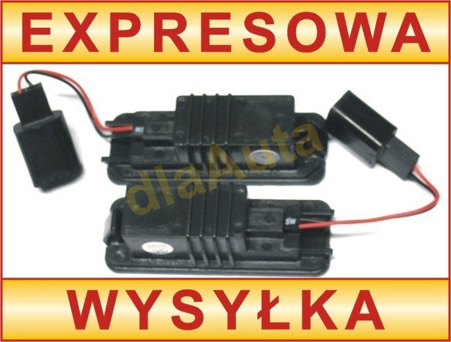 VW Golf IV V VI VII Passat B6 B7 Polo Lupo Eos New Beetle CC Scirocco Amarok lampki podświetlenia tablicy rejestracyjnej LED 2 szt. kpl.