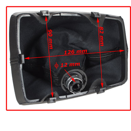 Audi A5 8T 07-16 Gear knob BLACK + CHROME 6 SPEED + GAITER BLACK WITH BLACK STITCHING