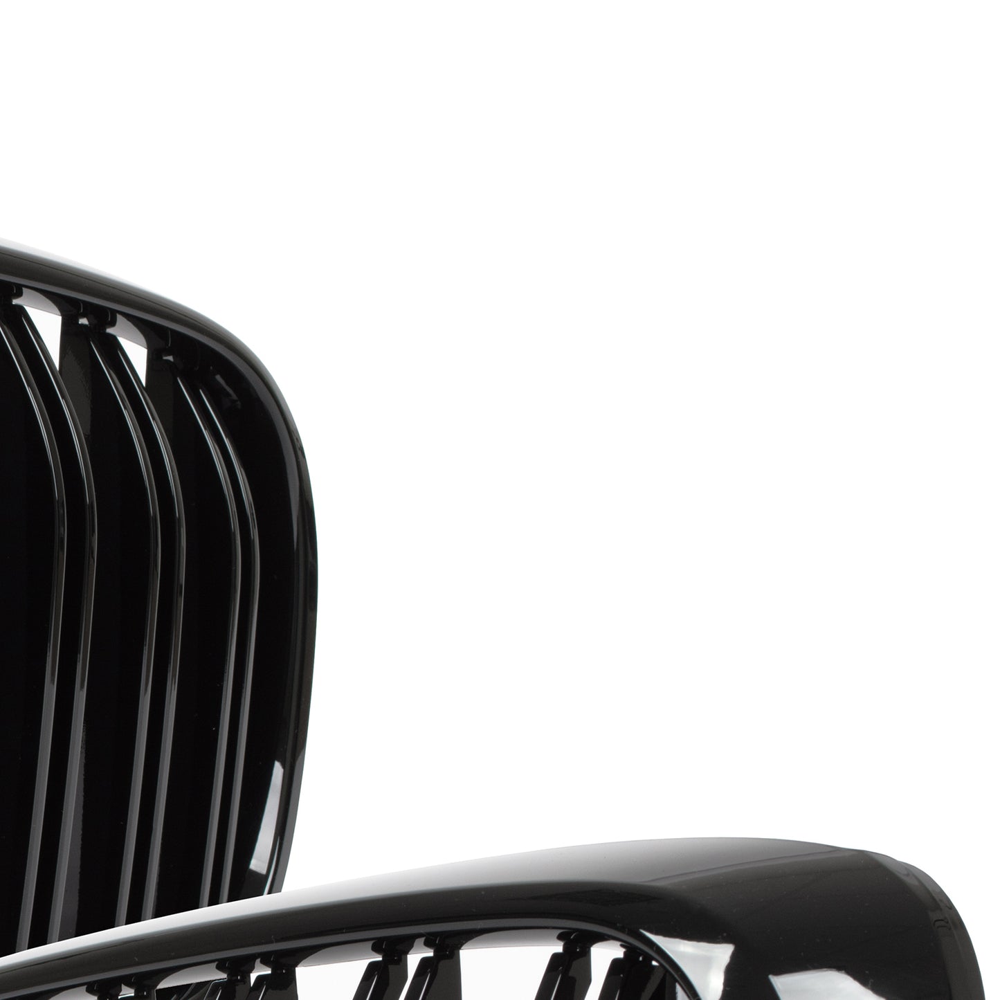 BMW 7 G11 G12 2015- Grilles between headlights (kidneys) left + right set. BLACK GLOSSY DOUBLE BAR