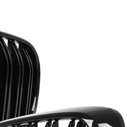 BMW 7 G11 G12 2015- Grilles between headlights (kidneys) left + right set. BLACK GLOSSY DOUBLE BAR