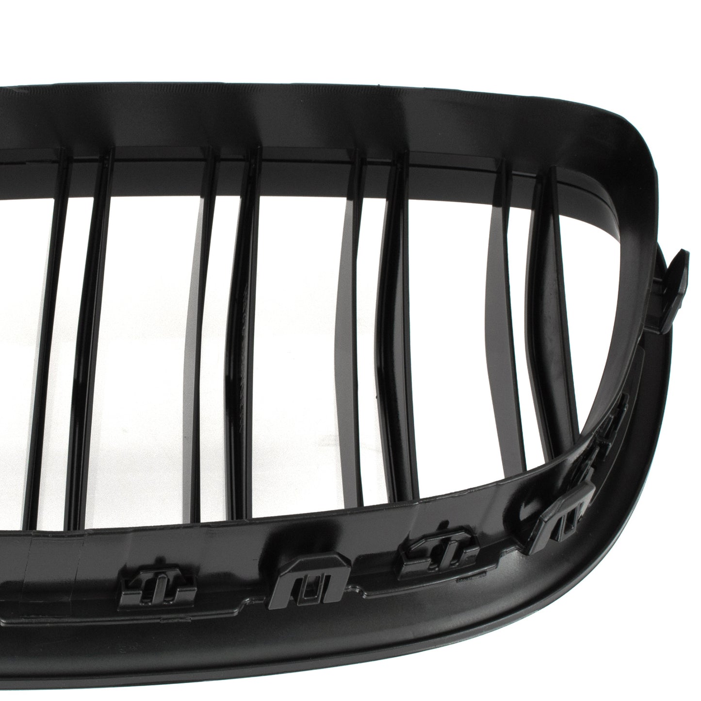 BMW 5 F07 GT 09-17 headlight grilles (kidneys) left + right set BLACK GLOSSY DOUBLE BAR