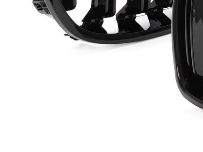 BMW 1 F20 / F21 11-14 3/5D HATCHBACK grilles (kidneys) left + right set BLACK GLOSSY DOUBLE BAR