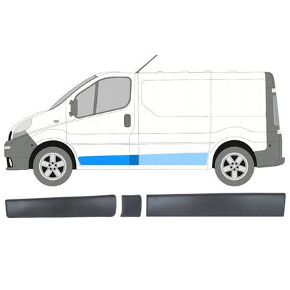 Renault Trafic II 01-13 left front door trim + left side trim FOR PILLAR behind door + LONG left side trim behind pillar 3 pcs. SET