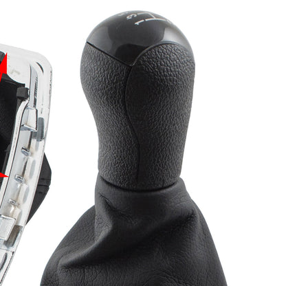 Ford Focus Mk2 04-08 Gear knob BLACK + gaiter with chrome frame 5 SPEED