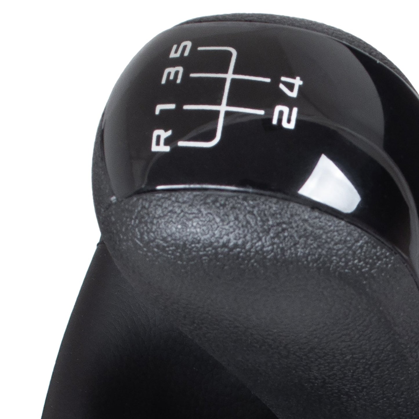 Skoda Octavia II 2004 - gear knob + gaiter with frame BLACK 5 GEARS