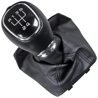 Skoda Octavia III 2012- gear knob + gaiter with frame ECO-LEATHER 5-SPEED