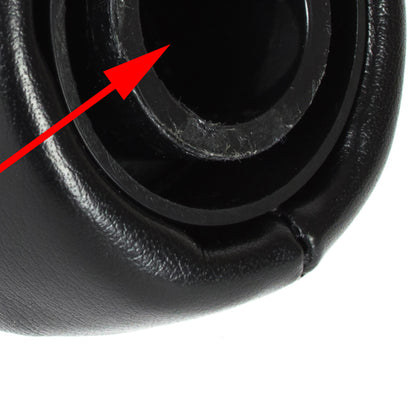 Renault Laguna III 07-15 Gear stick knob 6 SPEEDS BLACK ECO-LEATHER + SILVER