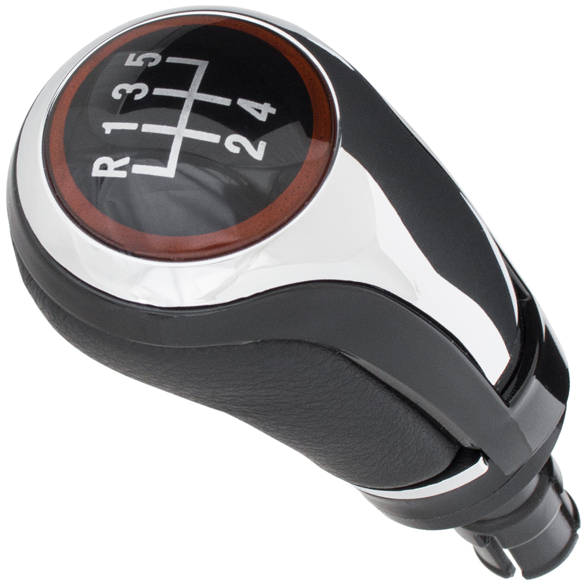 VW Golf VII 2012- Gear knob BLACK + CHROME 5 SPEED GTI DESIGN