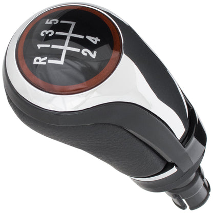 VW Golf VII 2012- Gear knob BLACK + CHROME 5 SPEED GTI DESIGN