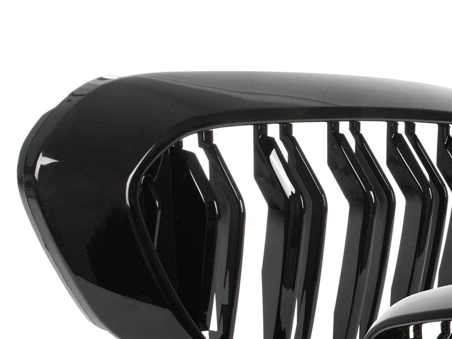 BMW 5 G30 / G31 2017- dummy grilles (kidneys) left + right set BLACK GLOSSY DOUBLE BAR
