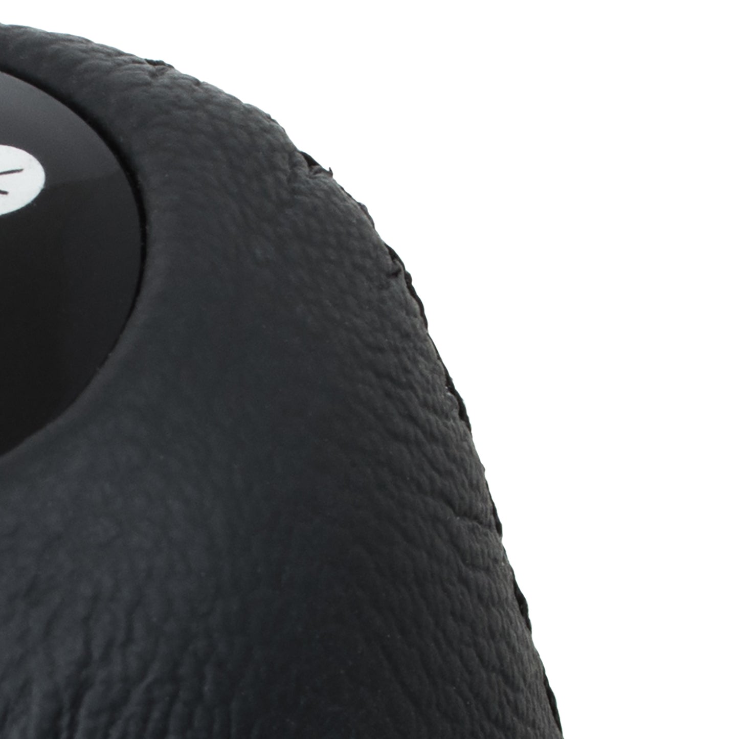 UNIVERSAL gear knob TUNING BLACK LEATHER + SILVER 5 SPEED