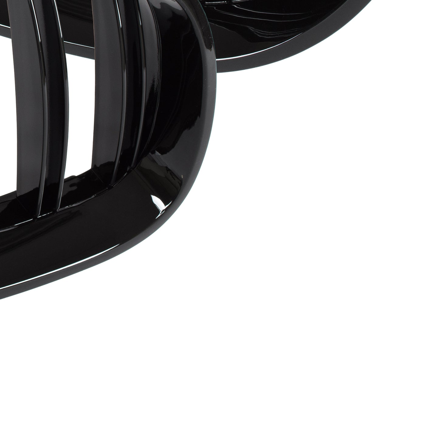 BMW 5 E60 / E61 03-10 grilles between headlights (kidneys) left + right set BLACK GLOSSY DOUBLE BAR