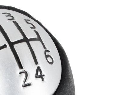 Renault Laguna II Gear knob 6 SPEED BLACK LEATHER + SILVER
