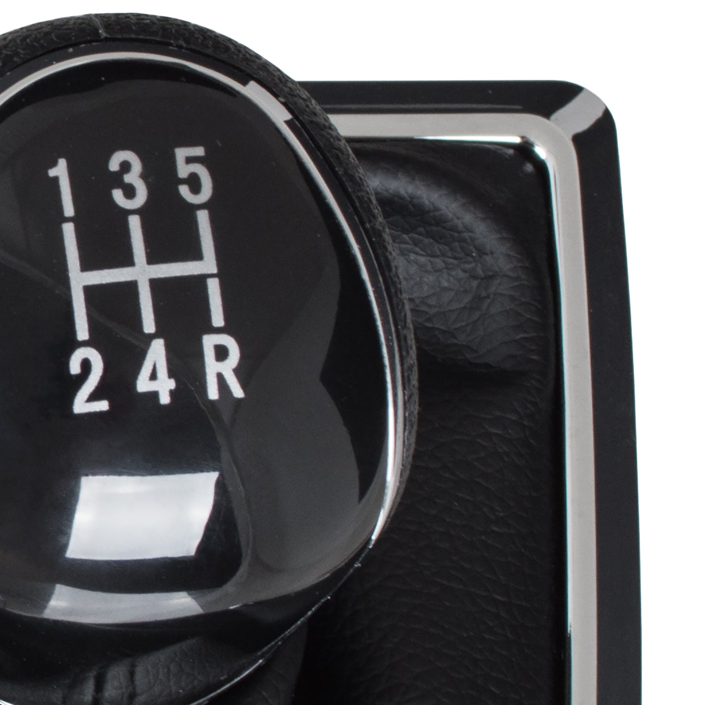 Ford Focus Mk2 04-11 gear knob BLACK + gaiter with chrome frame 5 SPEEDS