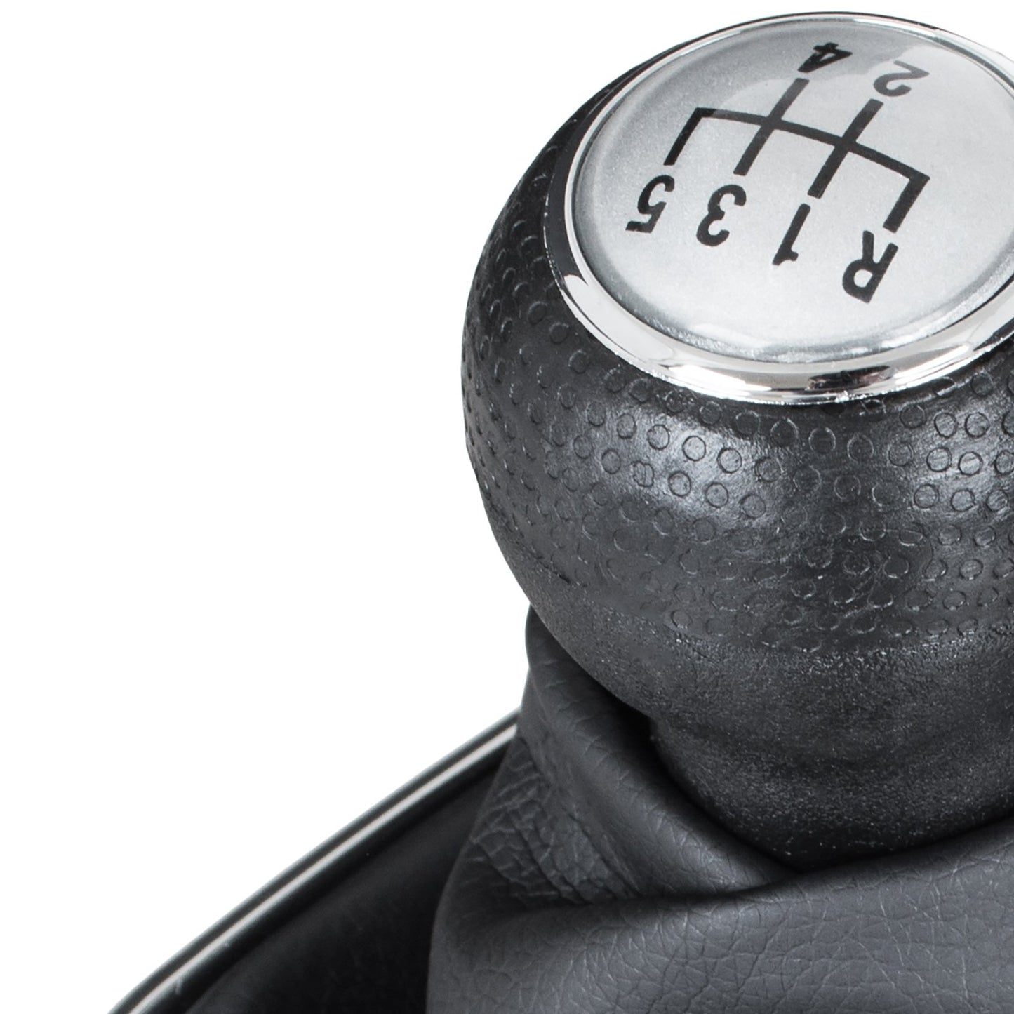 VW Golf IV 98-05 Gear knob SILVER + GAITER 12 MM HOLE