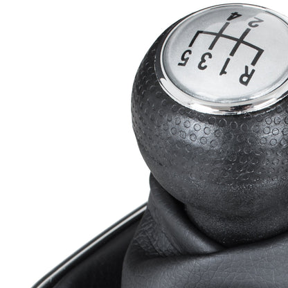 VW Golf IV 98-05 Gear knob SILVER + GAITER 12 MM HOLE