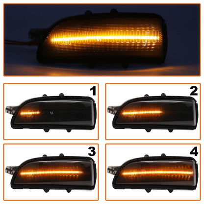 Volvo S40 II 04-12 smoked dynamic LED mirror turn signal left + right 2 pcs set
