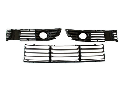 VW Passat B5 FL 00-05 WITH FOG LIGHTS front bumper grille L+R+middle complete