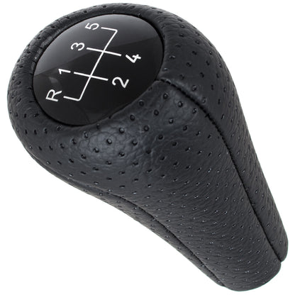BMW E34 E36 E38 E39 E46 E60 E61 E87 E90 X3 X5 gear shift knob BLACK PERFORATED LEATHER 5 SPEED