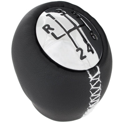 Renault Espace IV Gear knob 6 SPEED BLACK LEATHER + CHROME