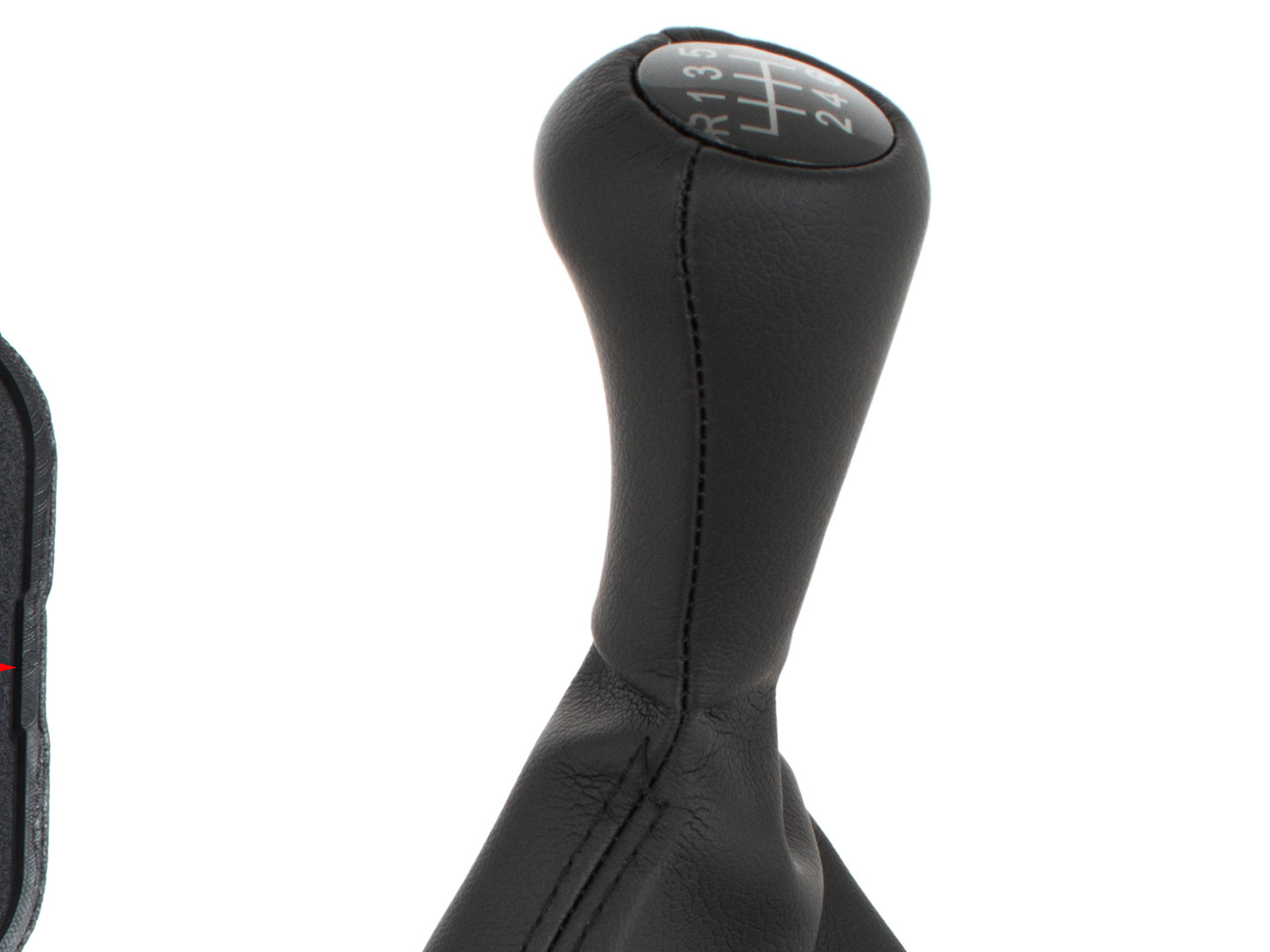BMW 3 E36 90-00 gear knob BLACK ECO-LEATHER + gaiter with frame 6-SPEED