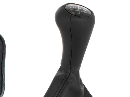 BMW 3 E36 90-00 gear knob BLACK ECO-LEATHER + gaiter with frame 6-SPEED