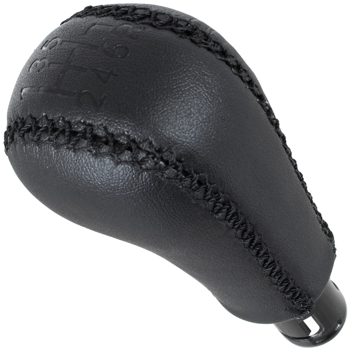 Volvo S60 01-09 gear knob BLACK ECO-LEATHER 6 SPEED